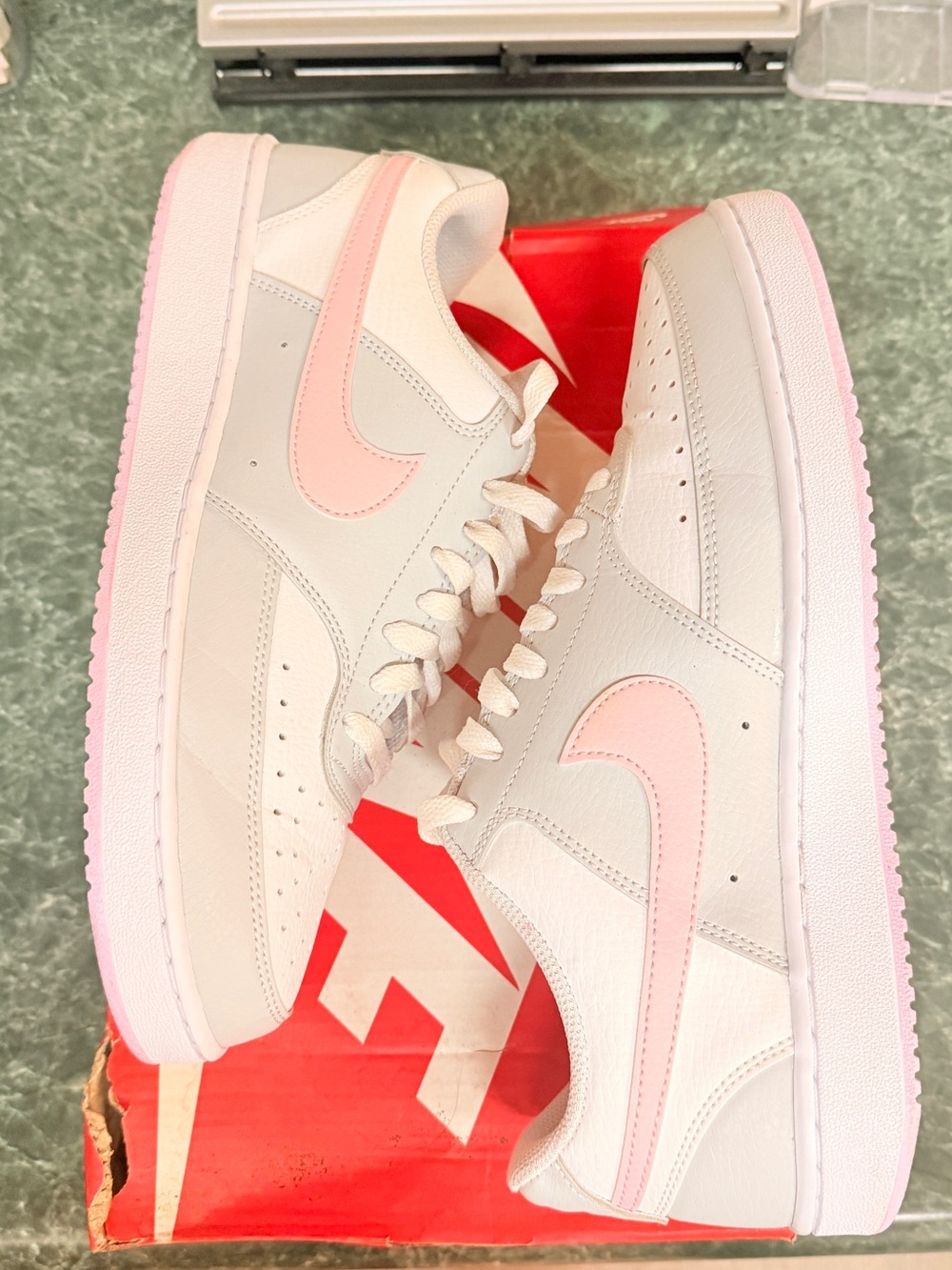 Nike Court Vision LO Pink Womens Sneakers Shoes WORN Twice Fashion Size 10 Girls